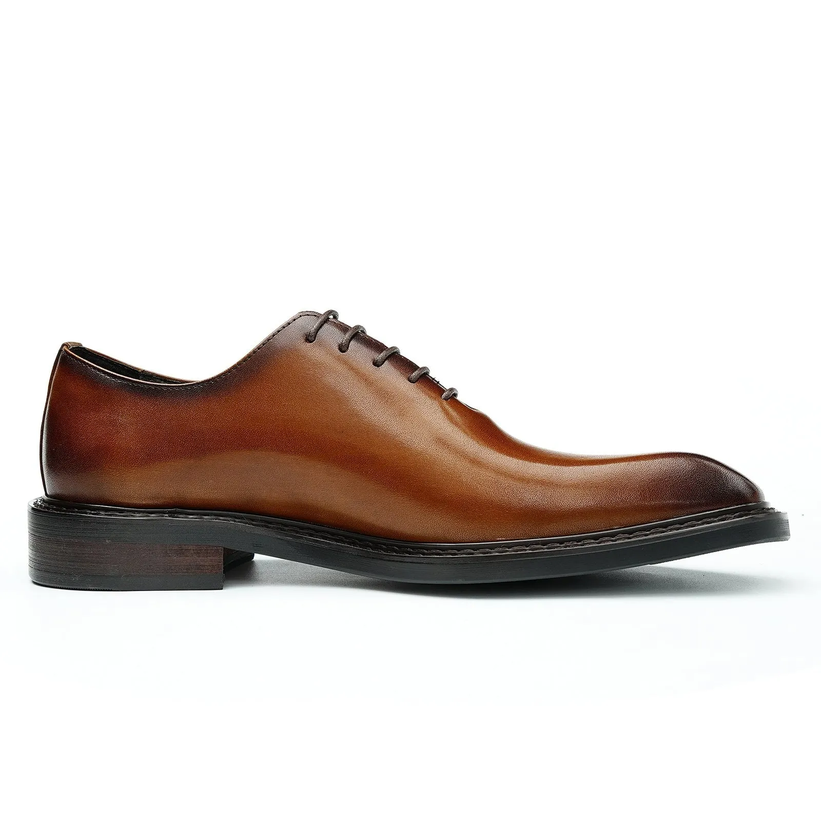 Brown oxford shoes leather sole