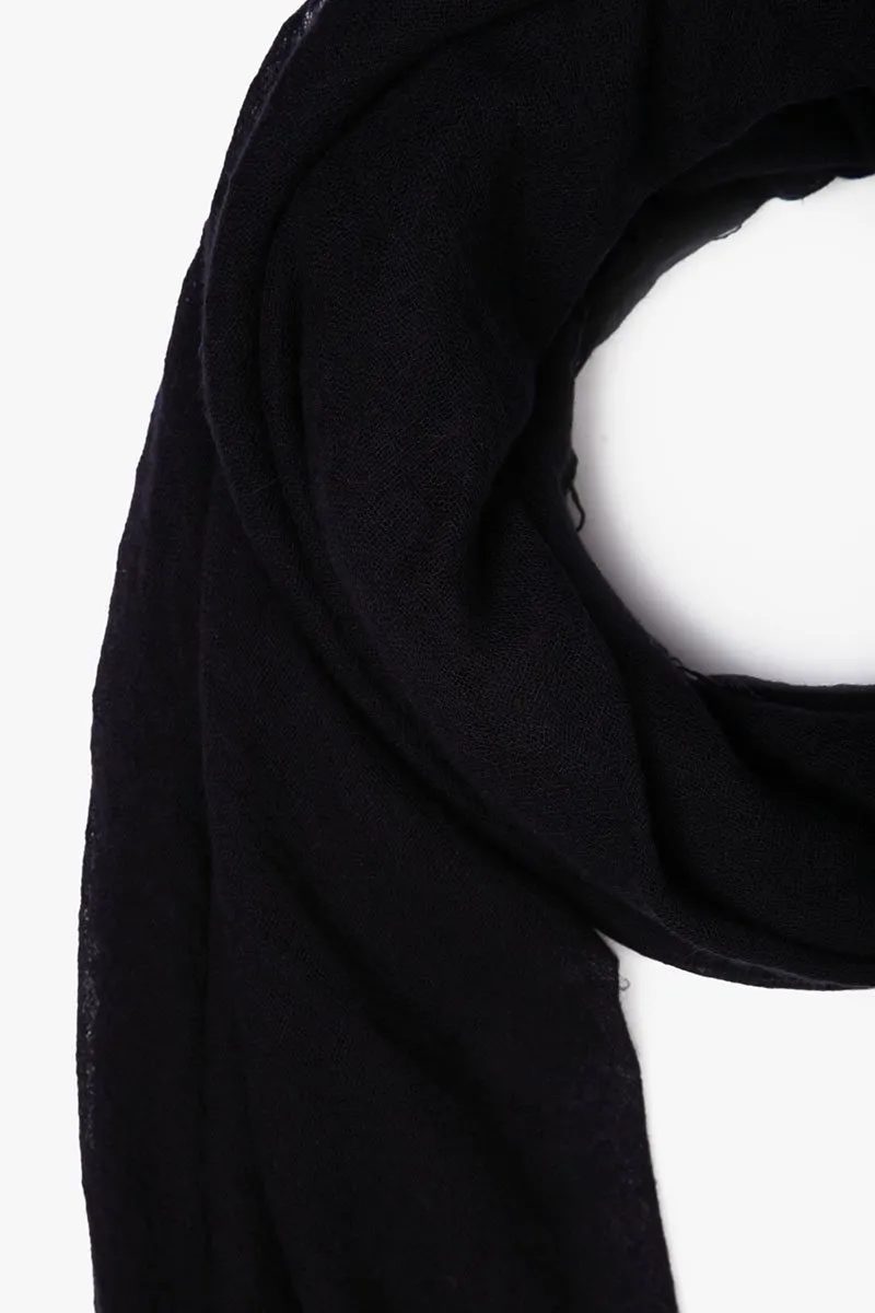 Cashmere and Silk Scarf Black