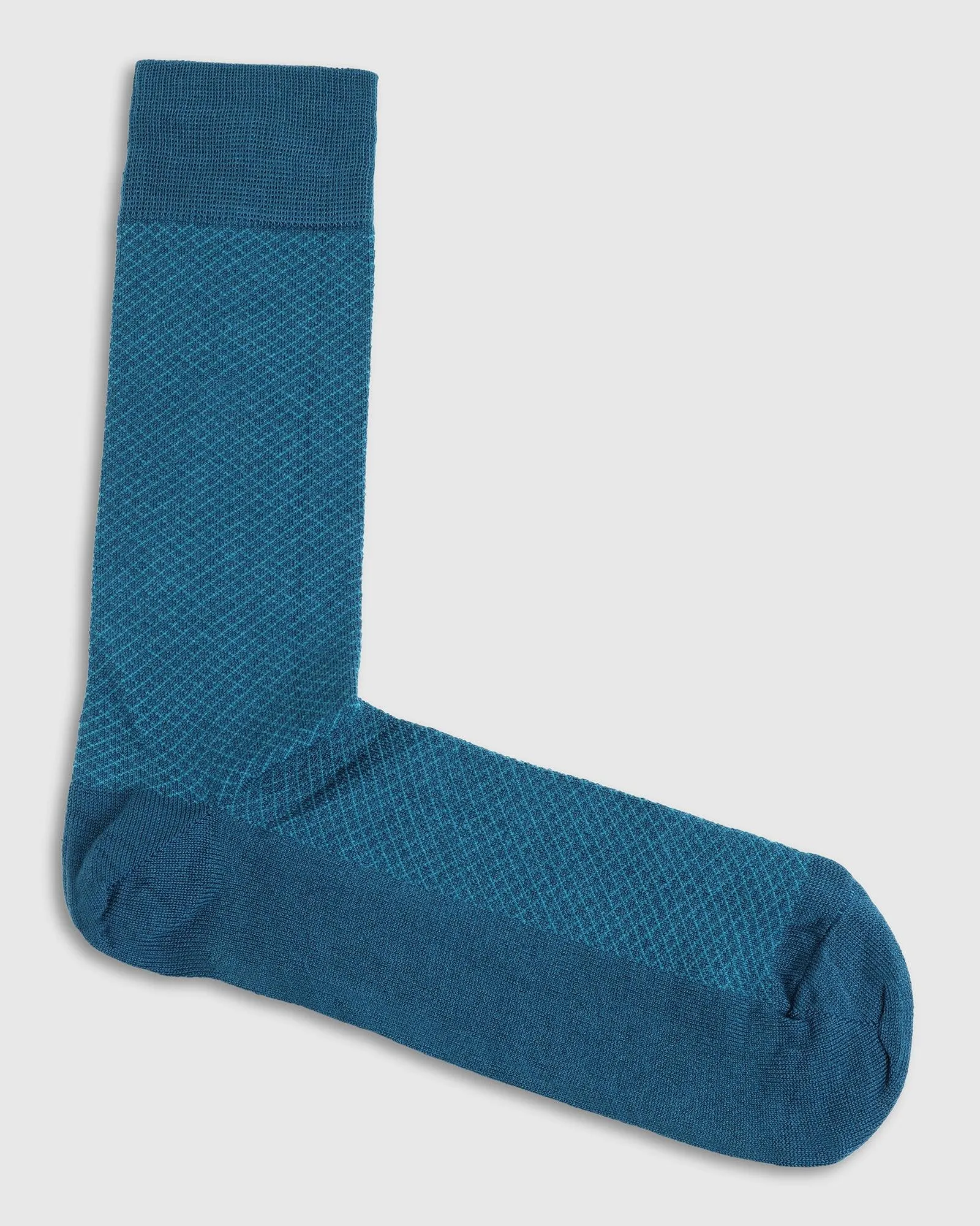 Cotton Teal Textured Socks - Rexburg