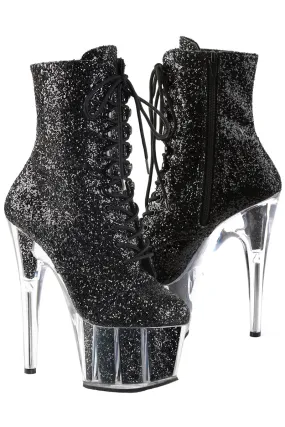 Pleaser ADORE 1020G Boots Black Glitter