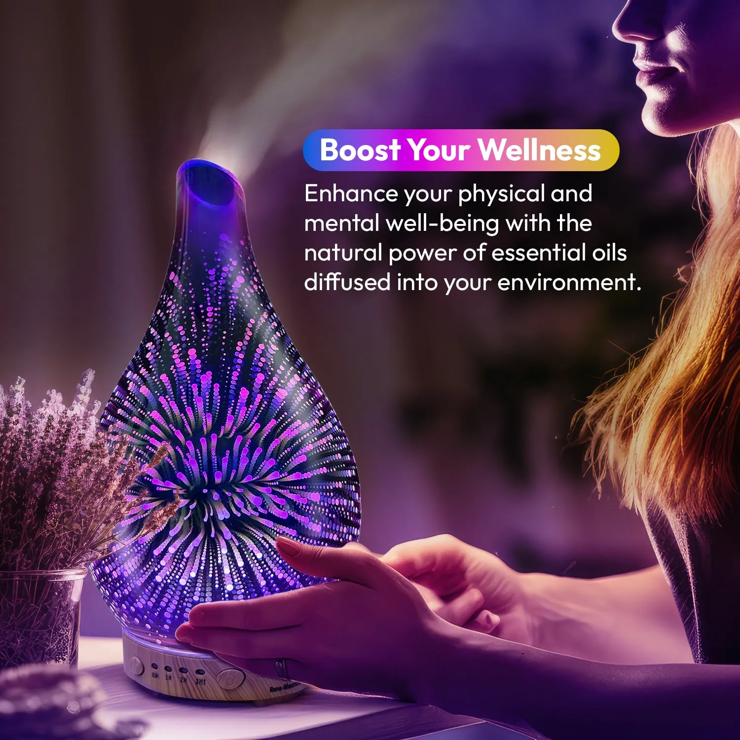 ReNe-Maurice Electric Ultrasonic Aroma Diffuser (Free Essential Oil)