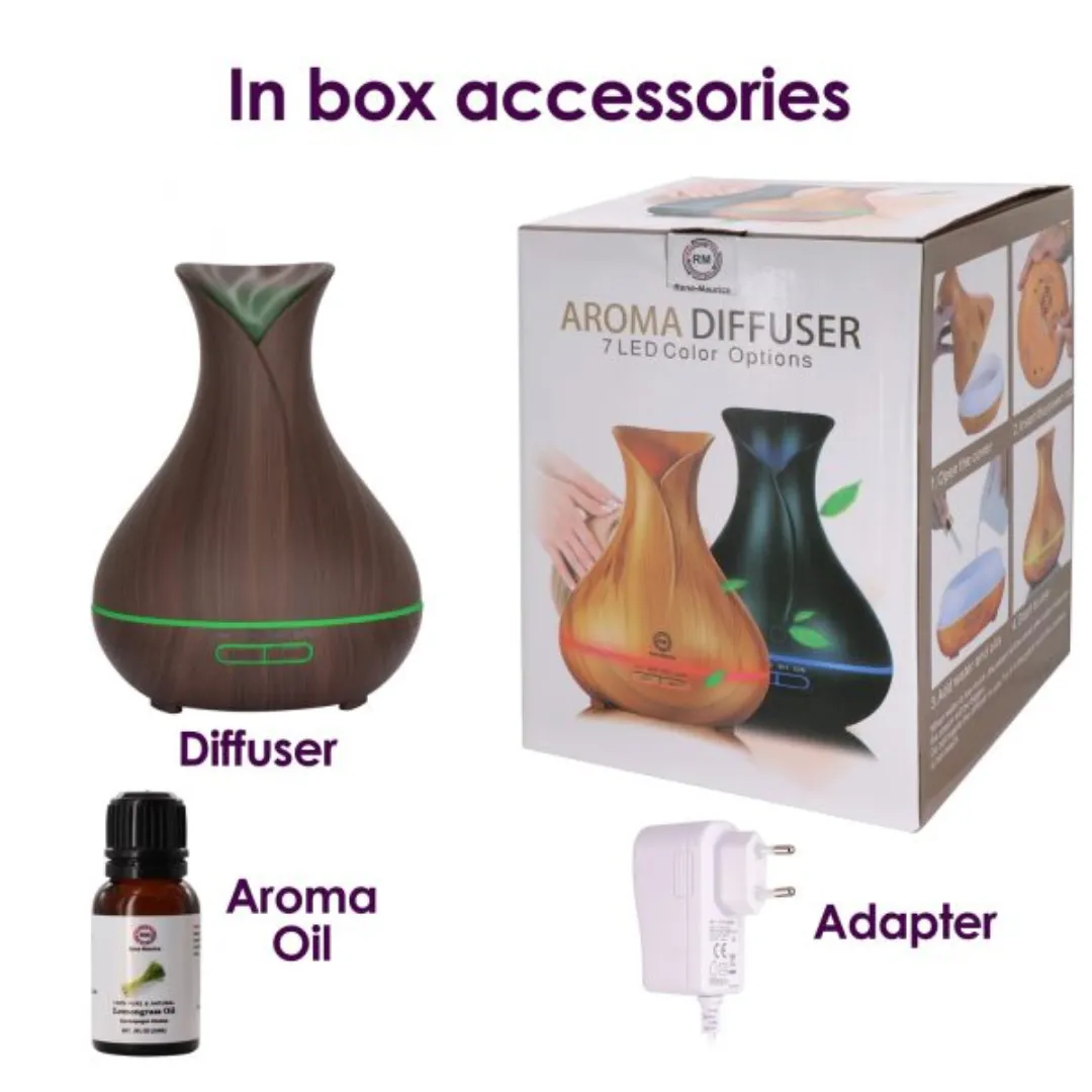 ReNe-Maurice Electric Ultrasonic Aroma Diffuser (Free Essential Oil)