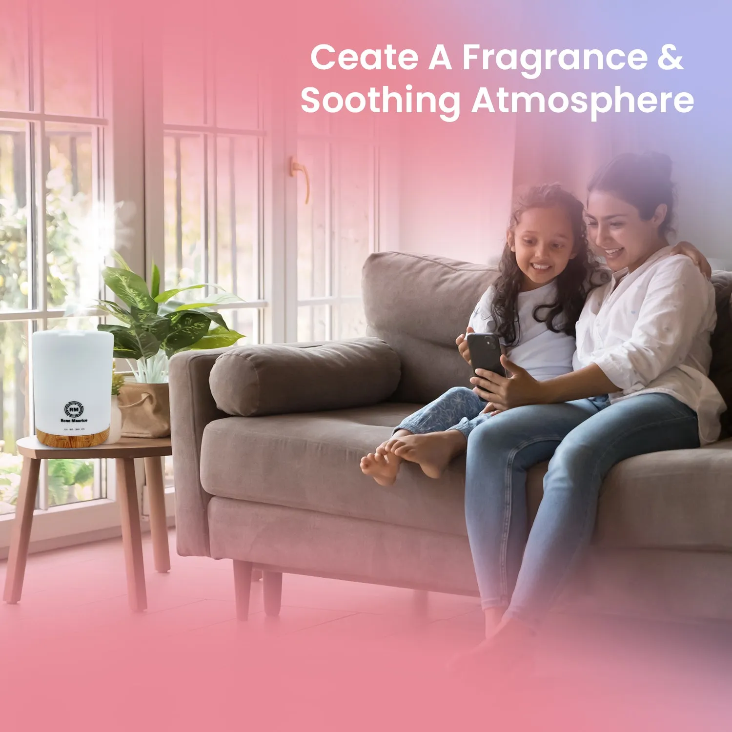 ReNe-Maurice Electric Ultrasonic Aroma Diffuser (Free Essential Oil)