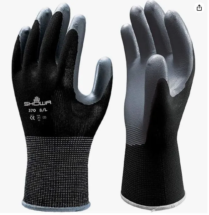 TATL370B ATLAS BLACK NITRILE PALM GLOVE - PAIR