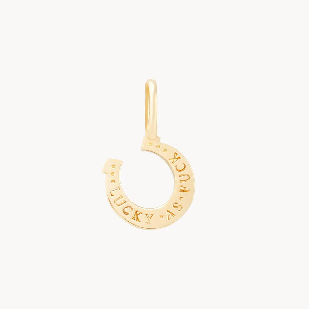 wild luck horseshoe charm - 10k yellow gold, diamond