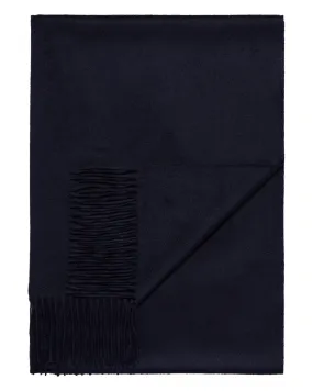 Women's Woven Cashmere Shawl Navy Blue